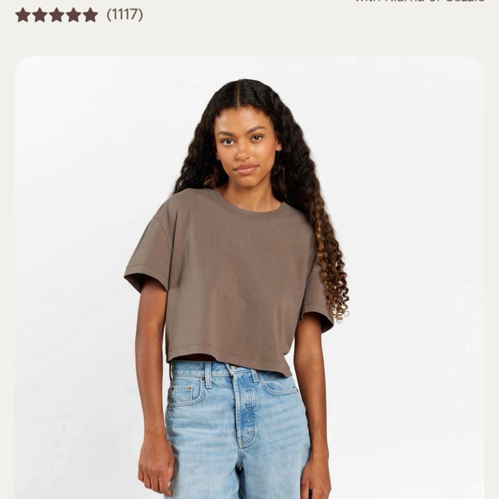 Nuuds Cropped Tee - Mocha